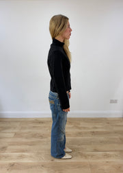 small black motivi fitted zip jacket image 5