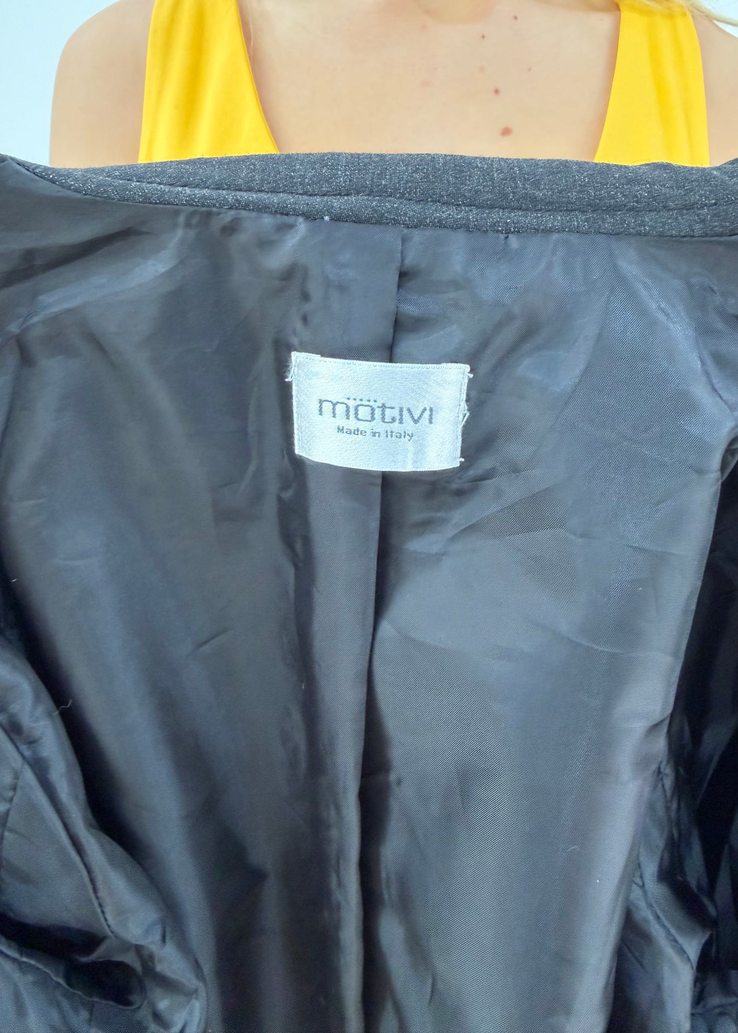 small black motivi fitted zip jacket image 8