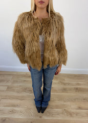small brown faux fur jacket 2