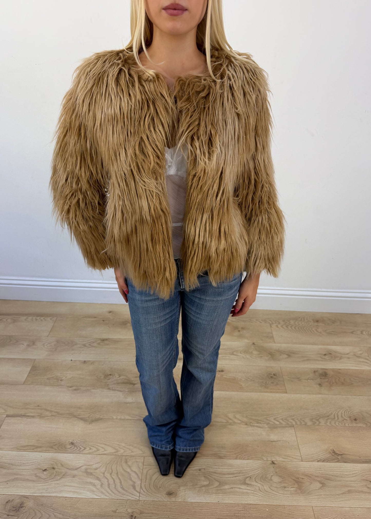 small brown faux fur jacket 2