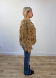 small brown faux fur jacket 6