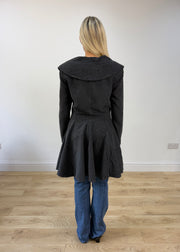 small grey nicowa flared coat image 6