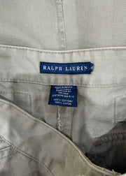 small khaki ralph lauren cargo midi skirt care label