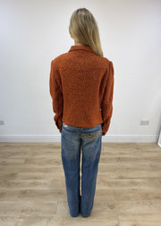 small orange borgofiori tweed jacket back