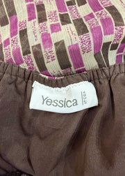 small purple and brown yessica midi dress care label