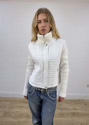 small white m. elysee puffer jacket close front