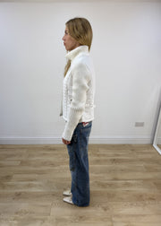small white m. elysee puffer jacket left side