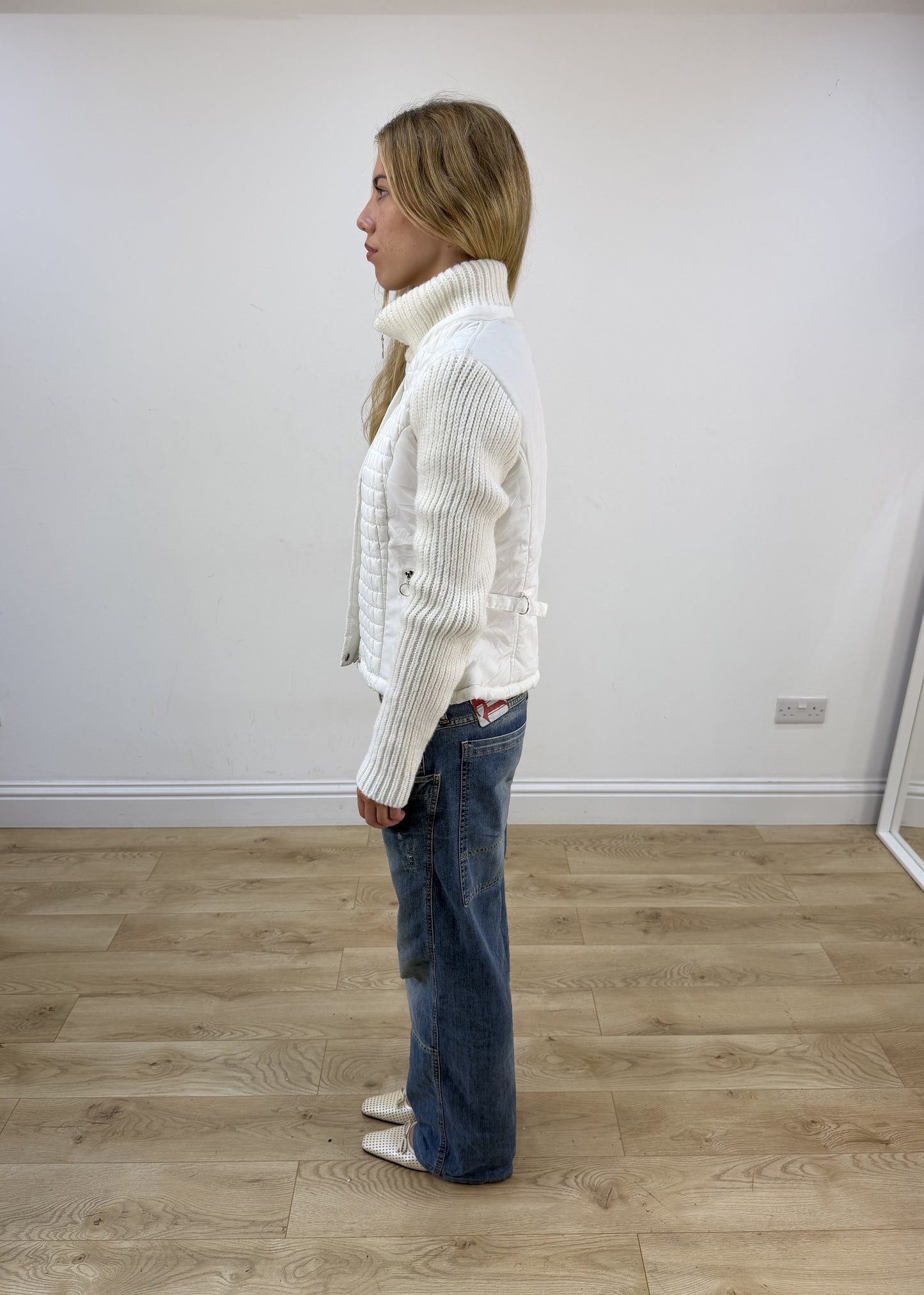 small white m. elysee puffer jacket left side
