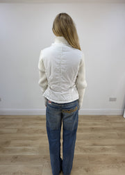 small white m. elysee puffer jacket back