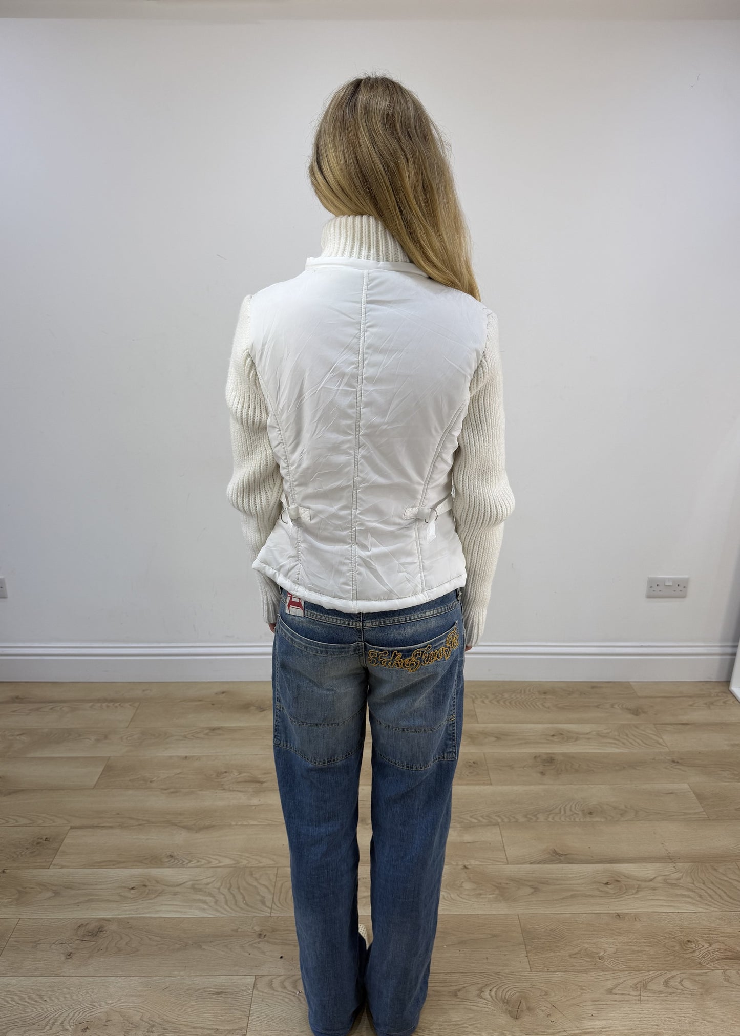 small white m. elysee puffer jacket back