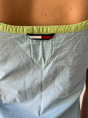 back to school drop green and white striped tommy hilfiger cami top detail