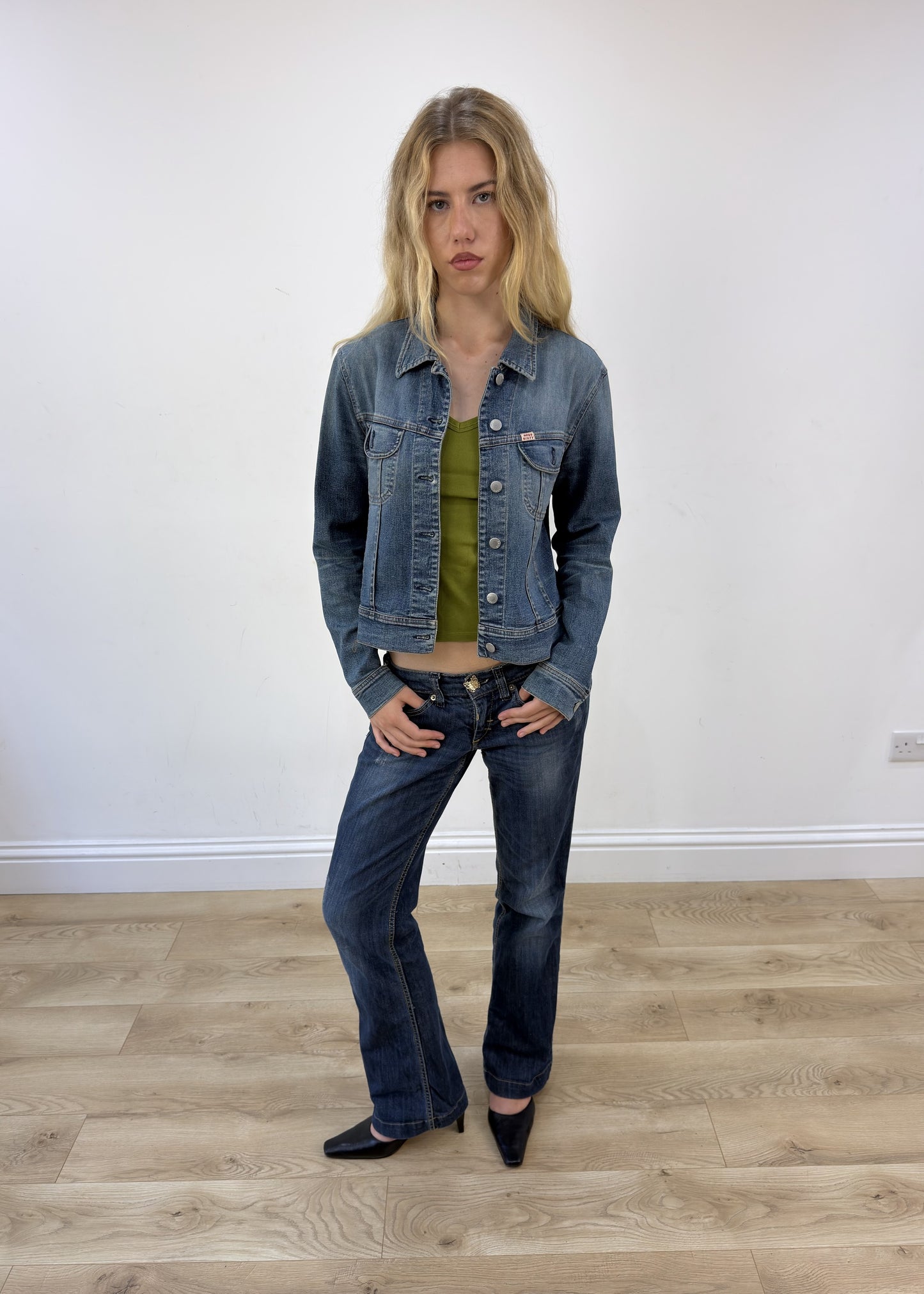 Medium blue Miss Sixty denim jacket view 4