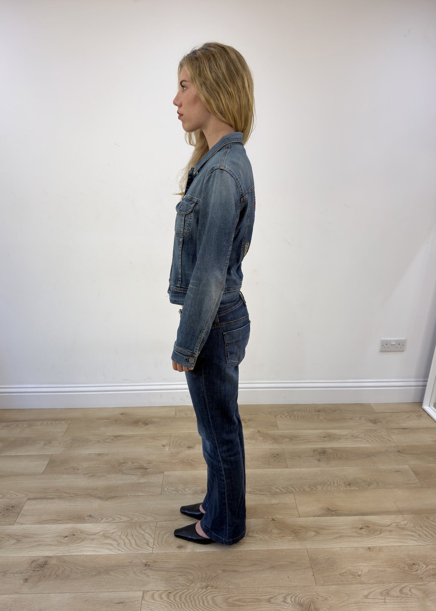 Medium blue Miss Sixty denim jacket view 5