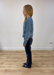 small blue Pimkie denim jacket side view