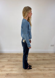 small blue Pimkie denim jacket opposite side view