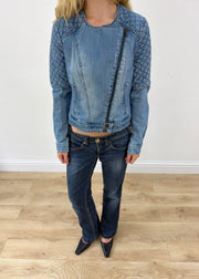small blue Pimkie denim jacket detail