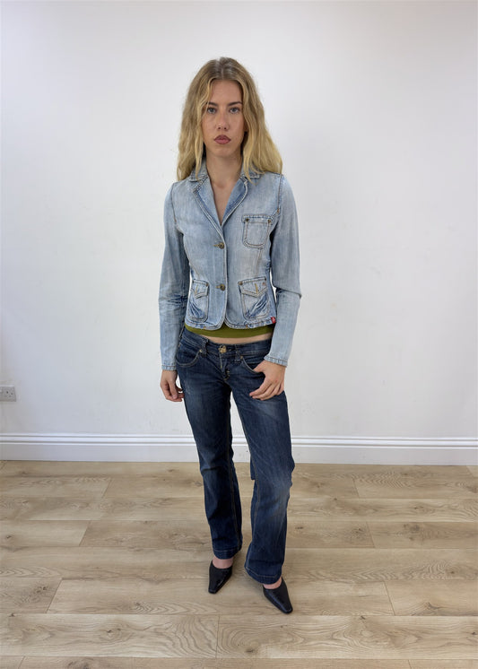 small light wash denim jacket photo 1