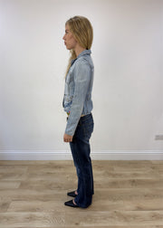 small light wash denim jacket photo 5