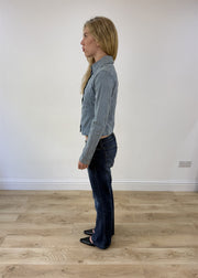 extra small blue ribbed versace jacket photo 5