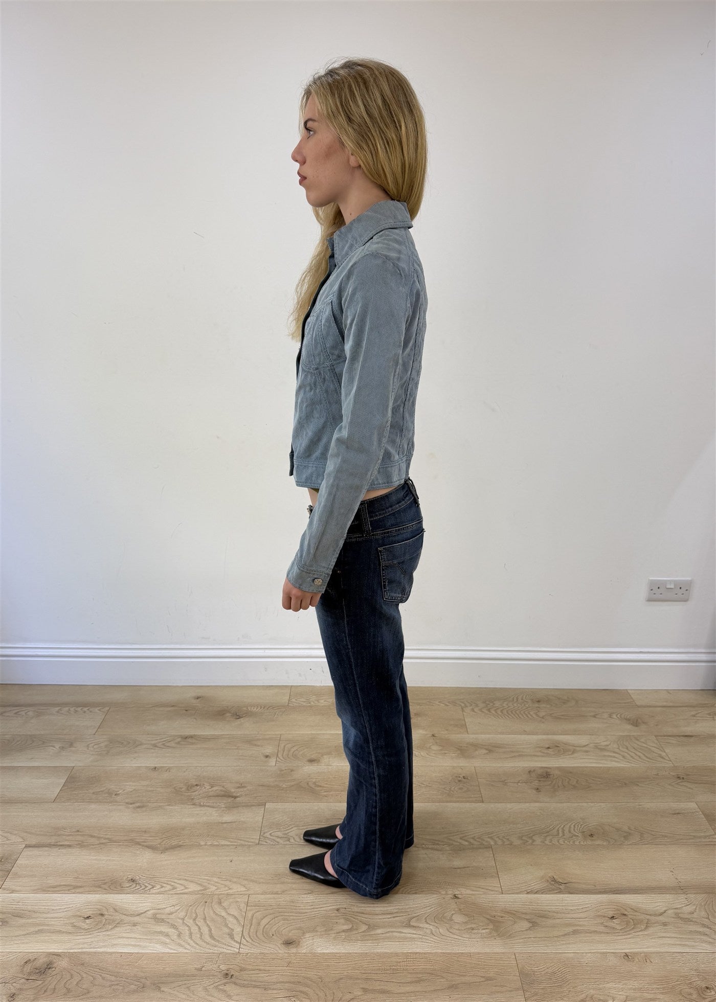 extra small blue ribbed versace jacket photo 5