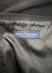 small black bandeau mini dress label