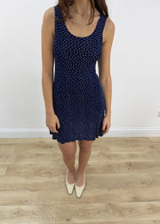 small/medium blue floral midi dress view 2