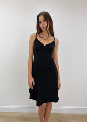 small/medium black and pink polka dot midi dress view 1