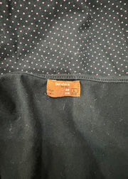 small/medium black and pink polka dot midi dress label