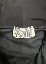small black glittery bandeau maxi dress label