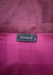 small red Kookai mesh overlay midi dress label