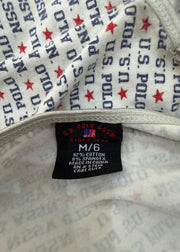 small white and blue polo u.s cami top