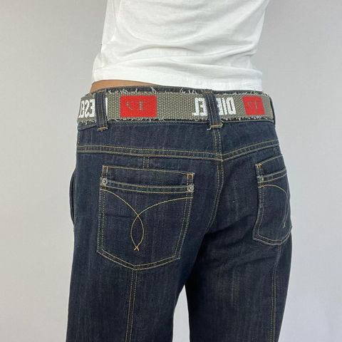 🎁💻 #1 diesel style belt - khaki, red and white