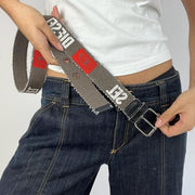 🎁💻 #6 diesel canvas belt - brown, red and white