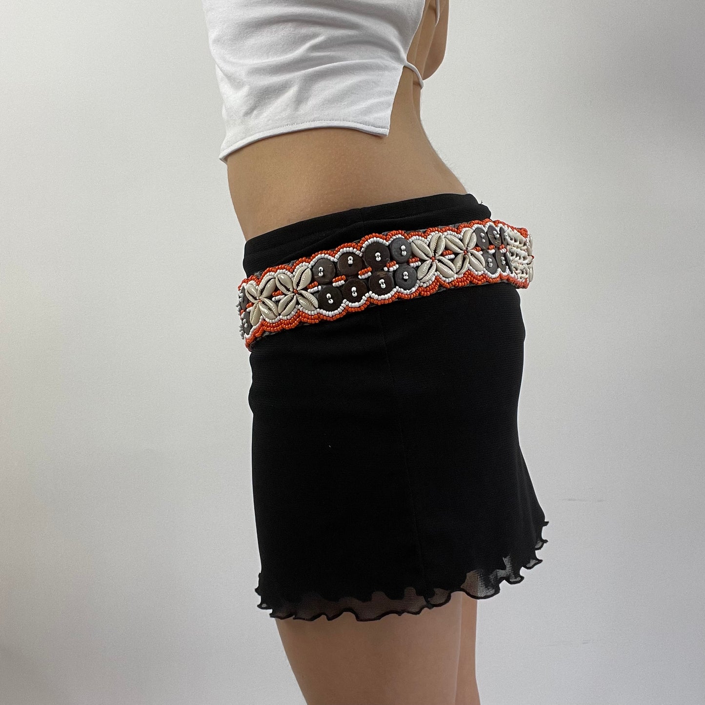 🐚 orange and brown shell belt