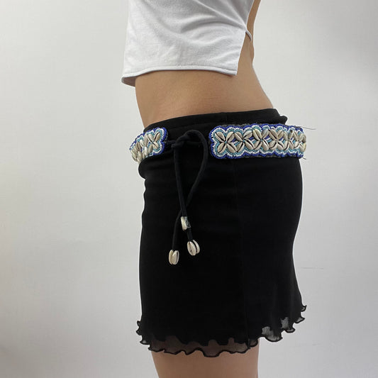 🐚 BROKEN blue and white thin shell belt