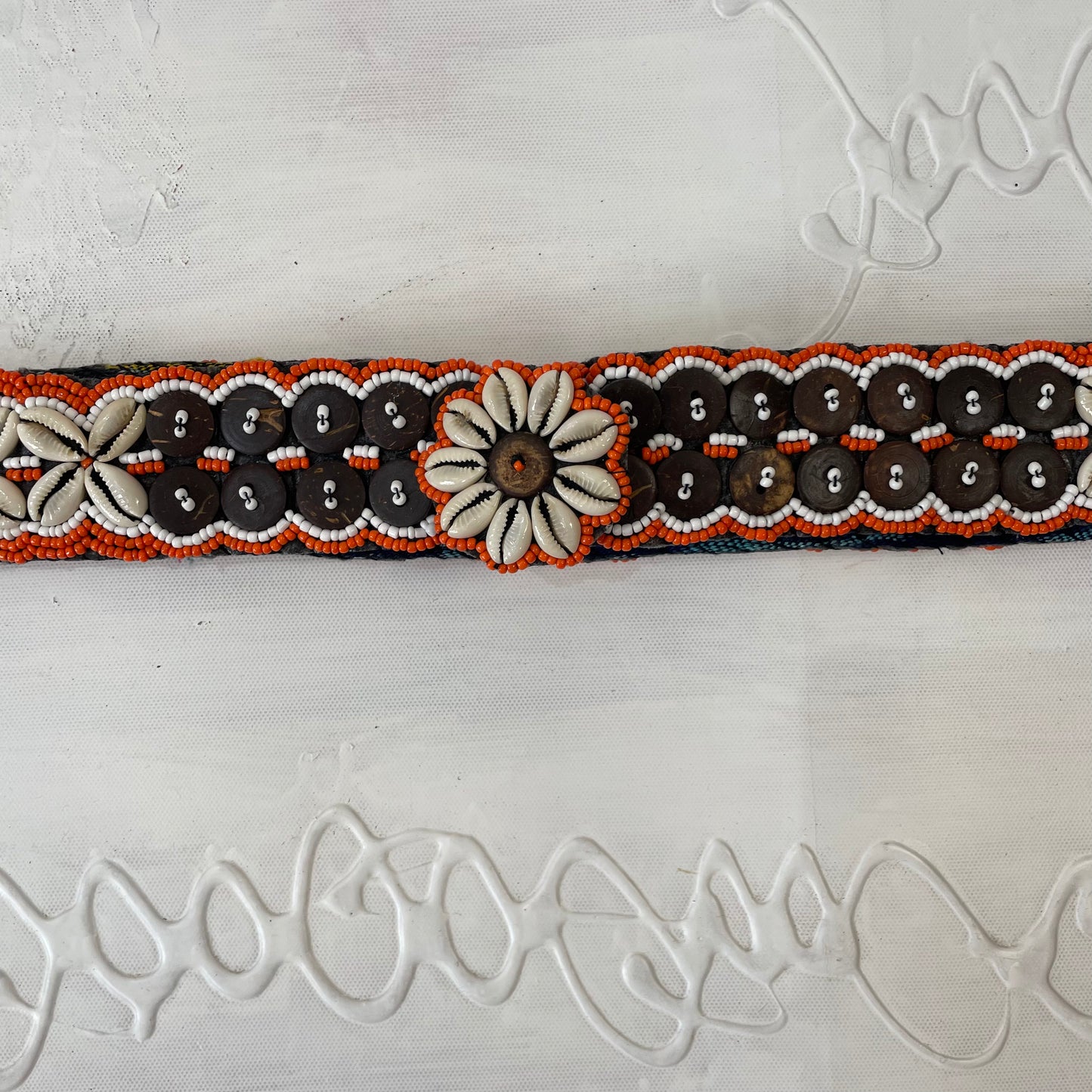 🐚 orange and brown shell belt