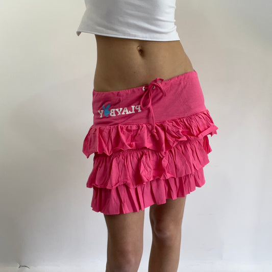 💻‼️ small pink playboy ruffle skirt