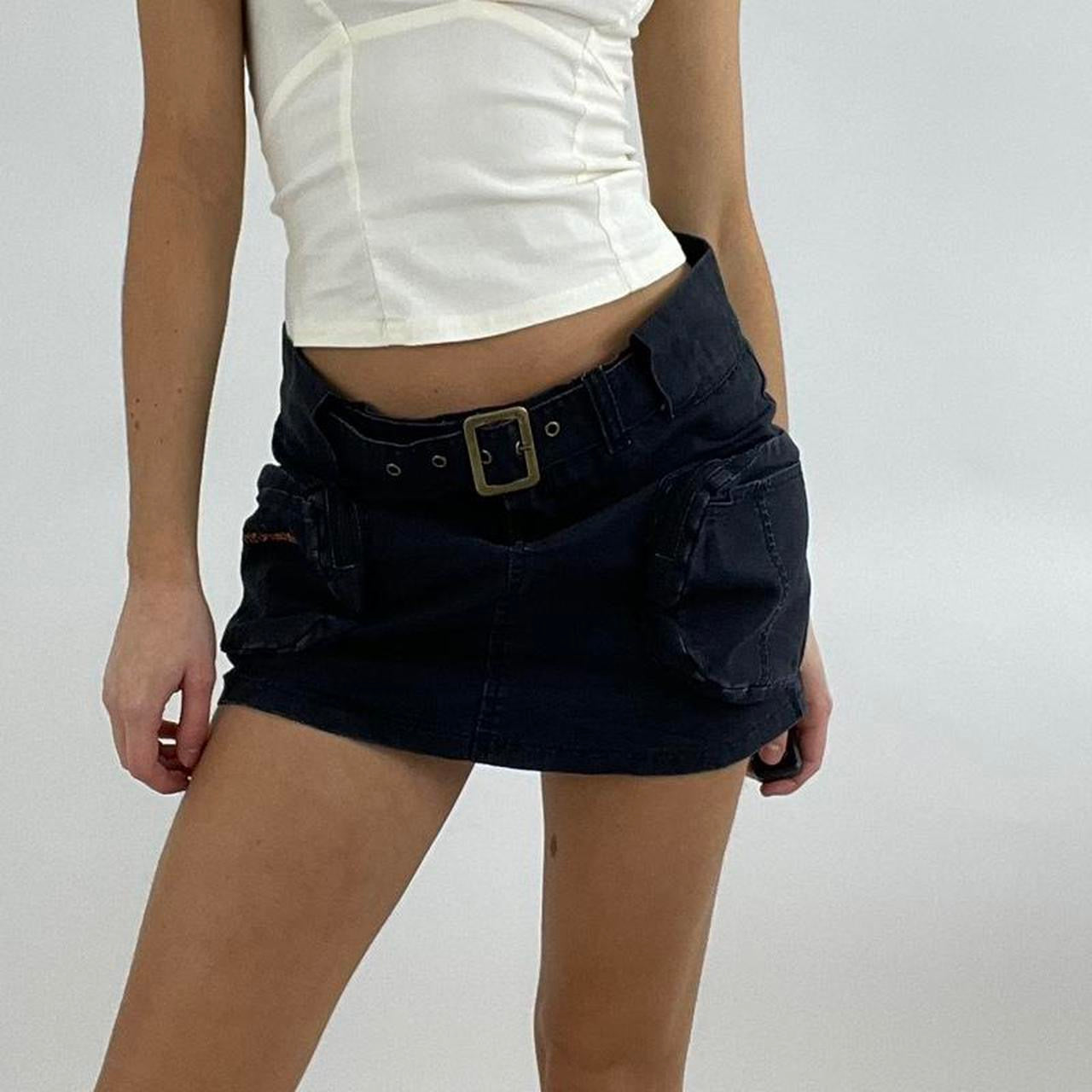 Black cargo hotsell skirt with belt