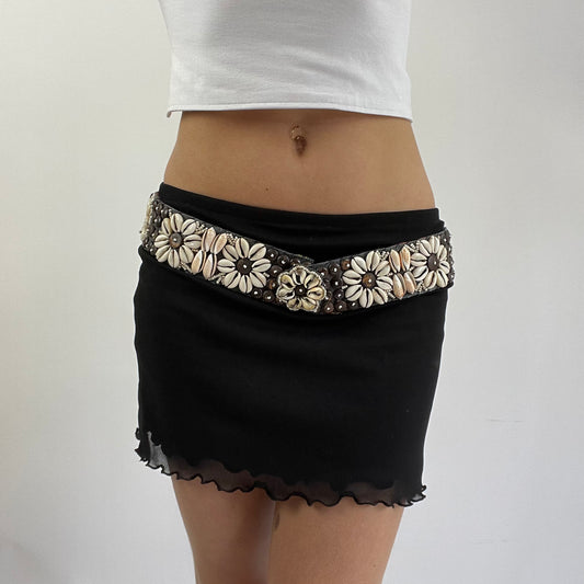 🐚 white and brown shell belt