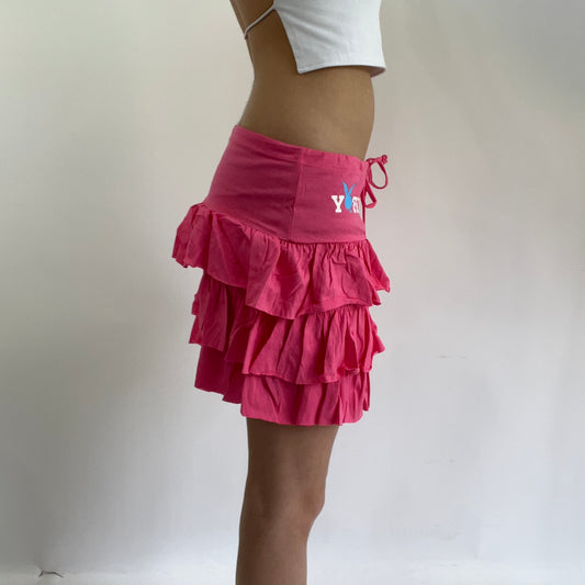 💻‼️ small pink playboy ruffle skirt