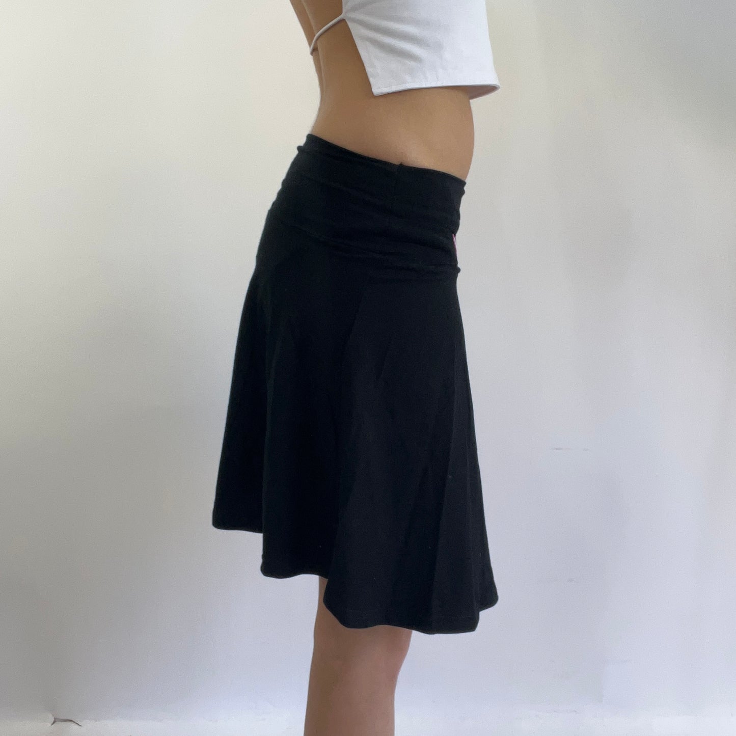 💻‼️ black playboy skirt with silver glitter spellout