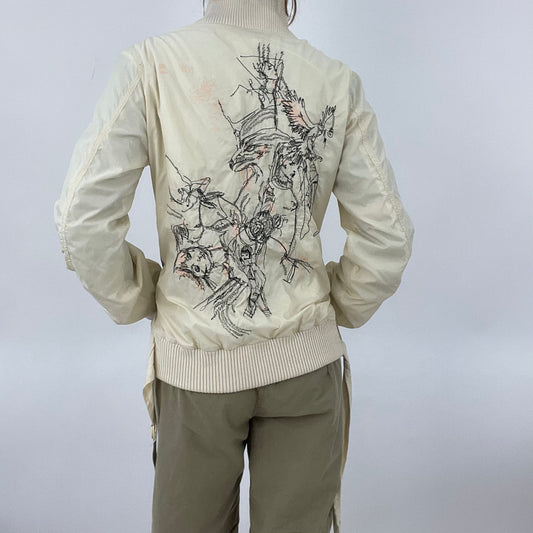 💚 💻 DROP 1 | medium diesel cream jacket with floral embrodiery