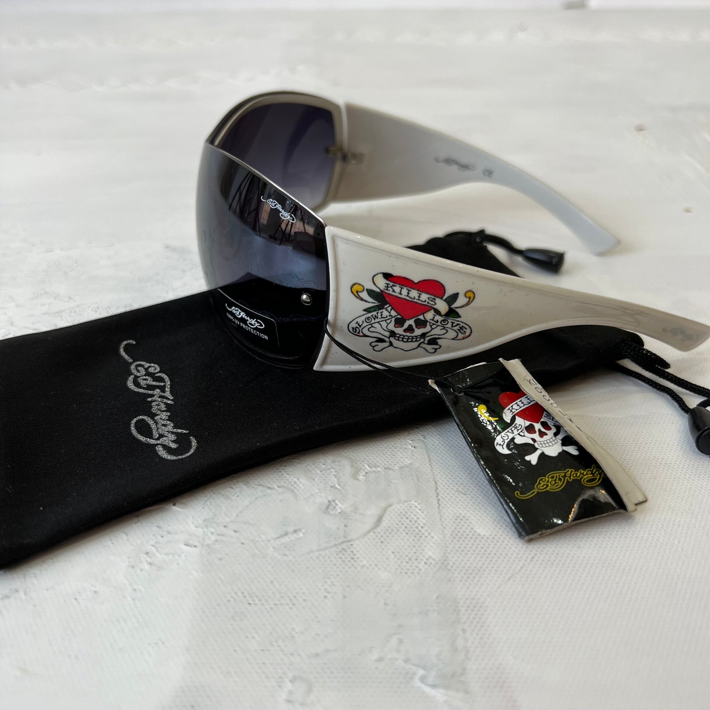 white ed hardy sunglasses