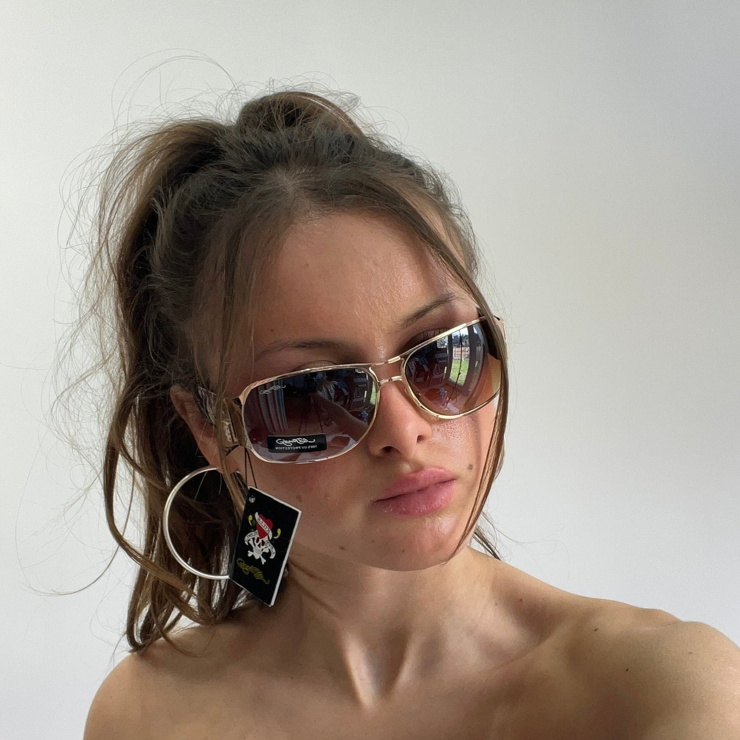 metallic gold ed hardy sunglasses