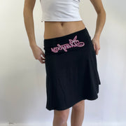 💻‼️ black playboy skirt with silver glitter spellout