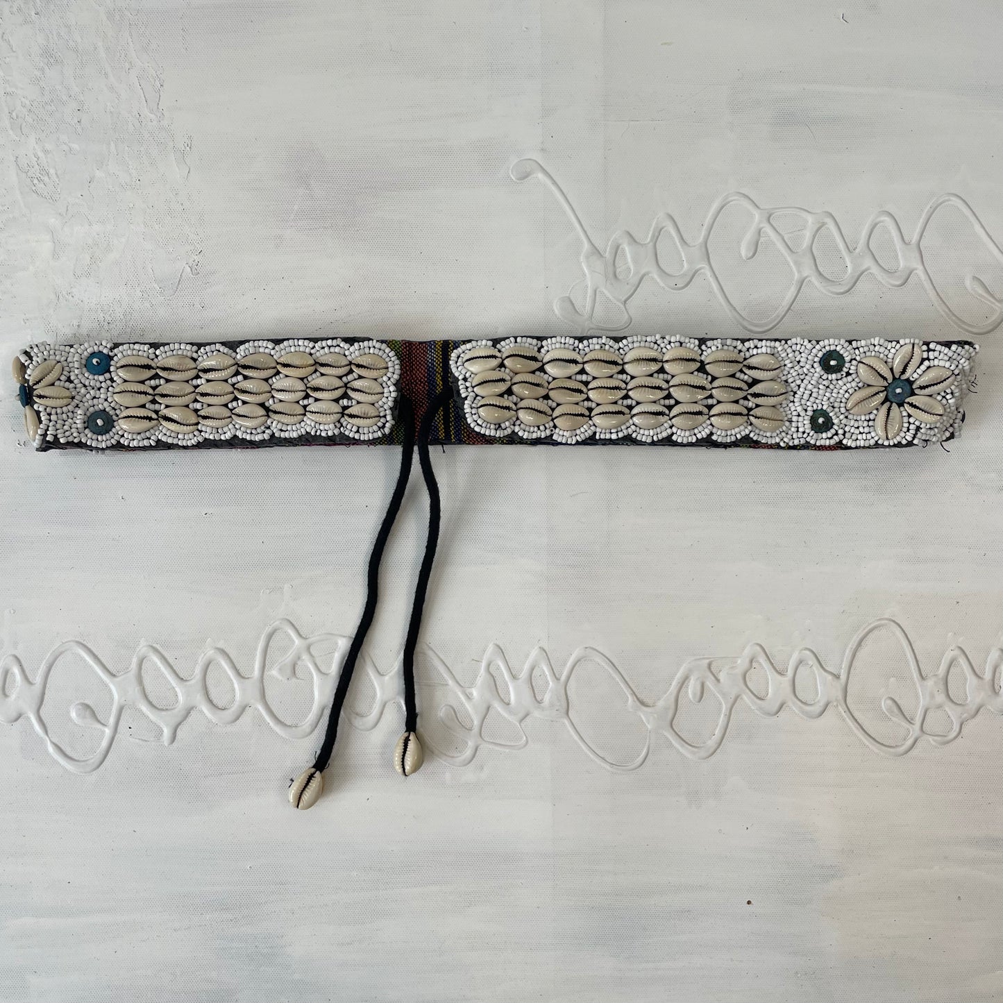 🐚 blue and white shell belt