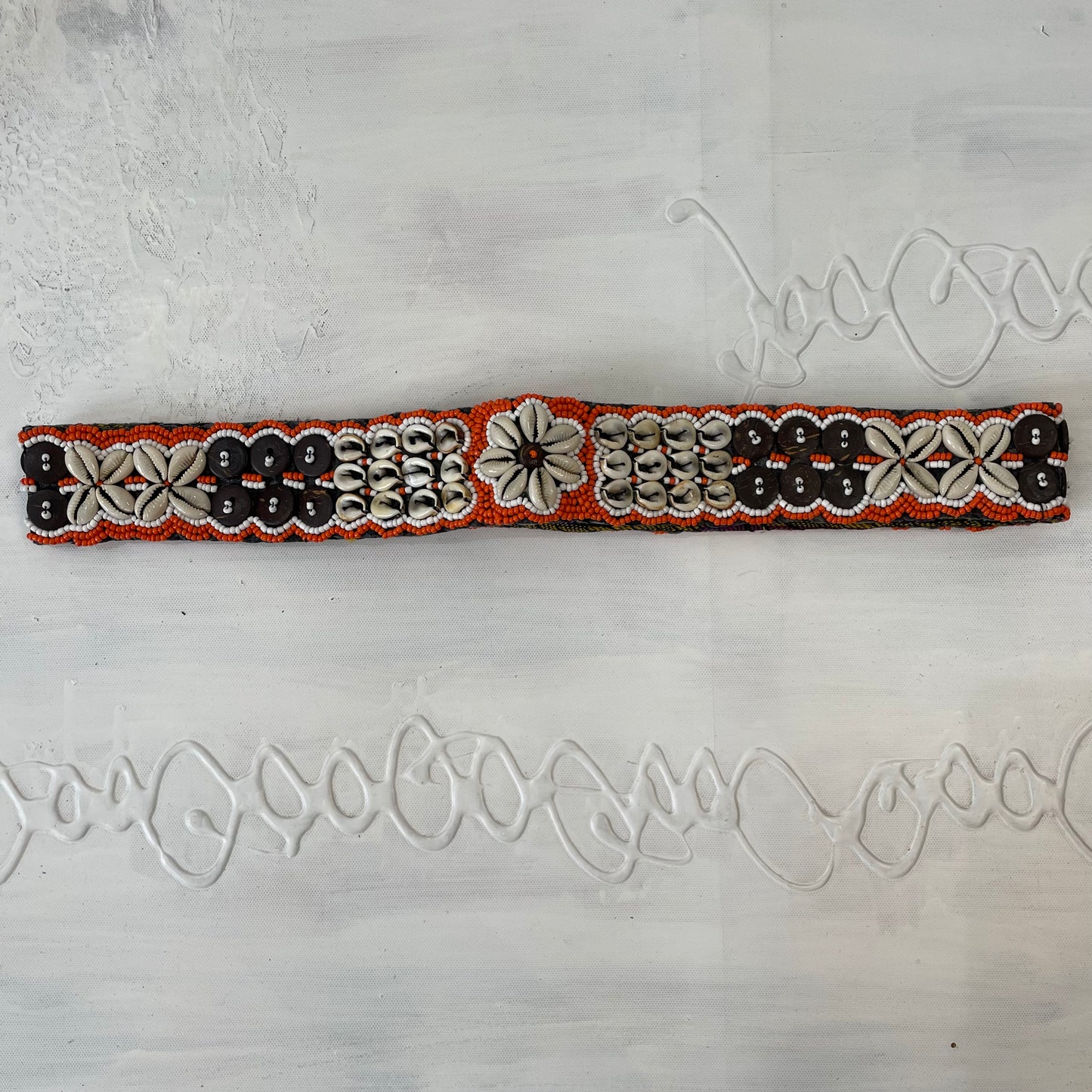 🐚 orange and brown shell belt