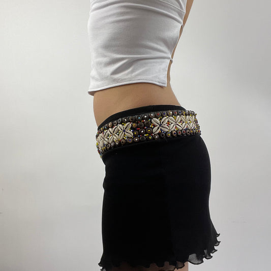 🐚 brown and multicoloured shell belt